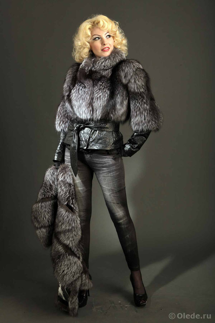Меховая куртка из чернобурки бренд OLEDE